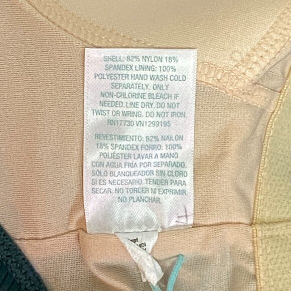 Kona Sol Ribbed V Neck Stretch Strappy Racerback Swim Tankini Top Green NWT - Picture 9 of 10